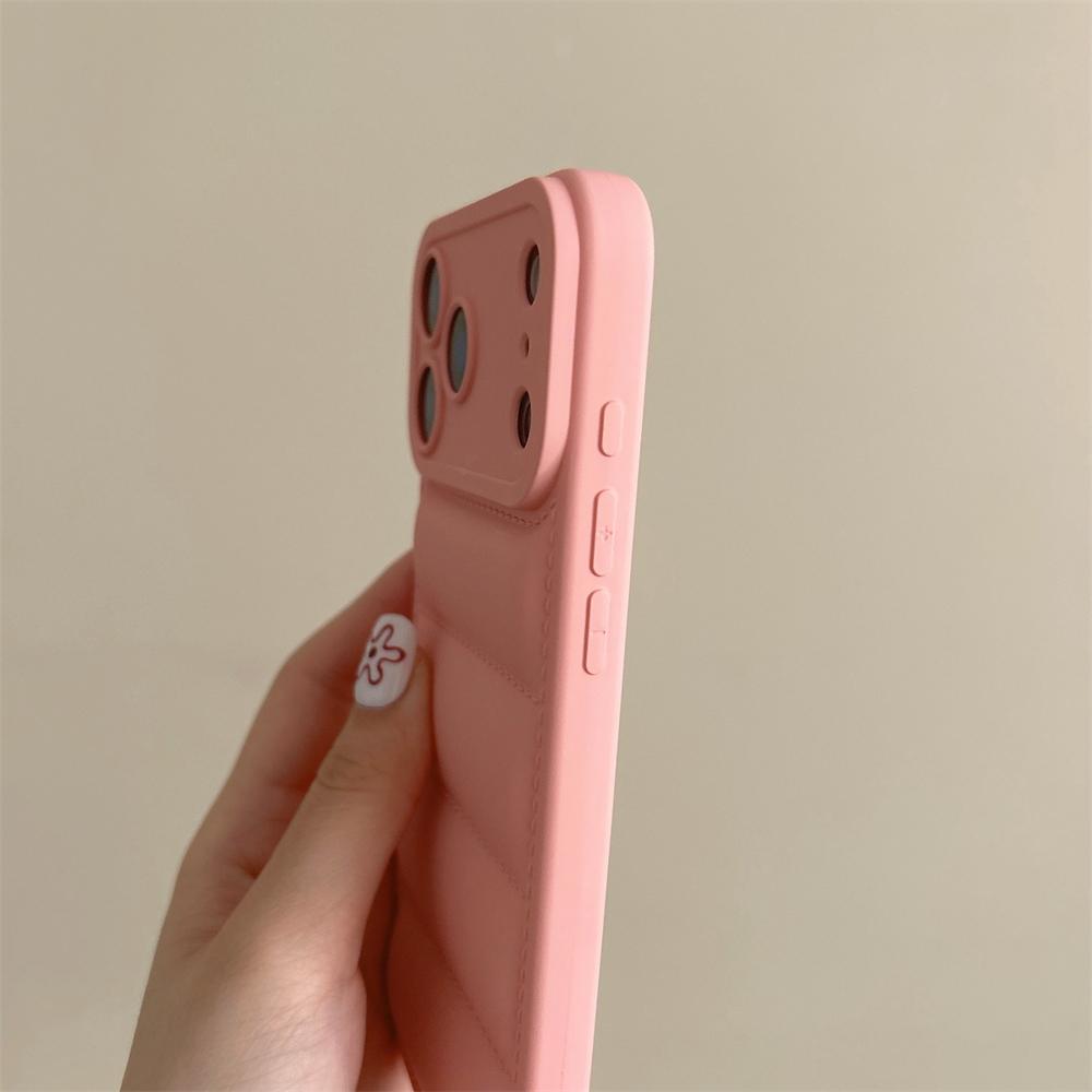 Funda de Silicona para Chaqueta de Plumas Suave Para iPhone 17 16 15 14 13 12 11 Pro Max Plus Air Antigolpes Protección de Cámara Funda con Correa de Muñeca