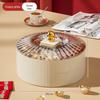 Guochao Jinbao Wedding Candy Box: Multi-layer Snack Storage with Dustproof & Moisture-proof Design for Home Use