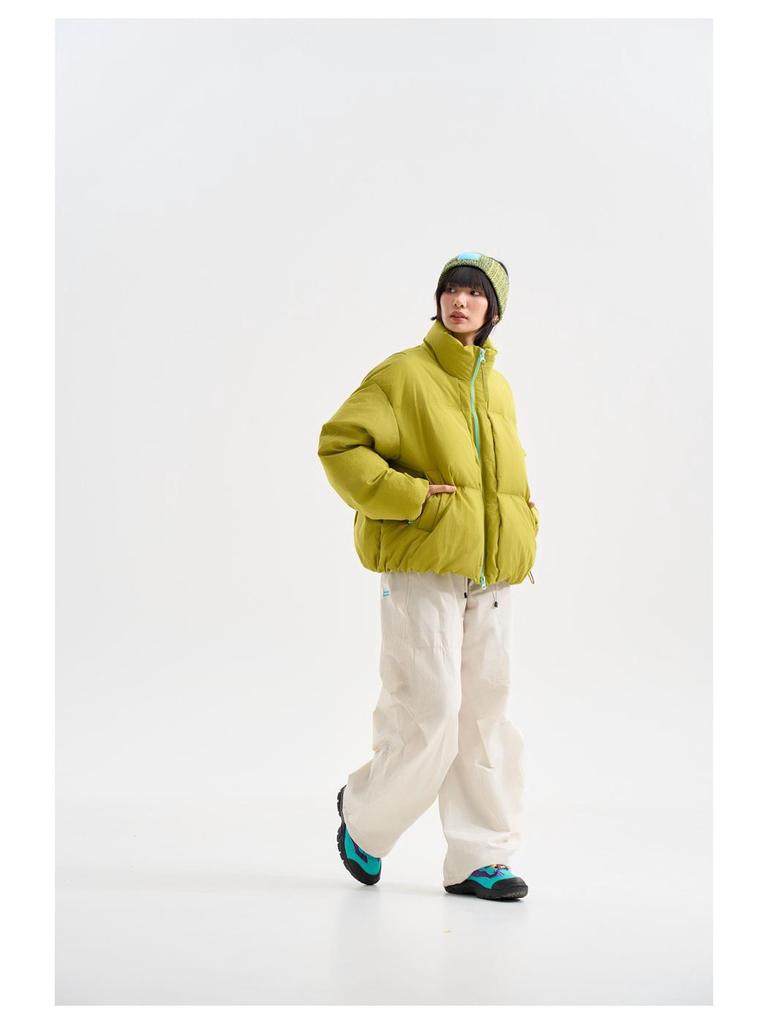 BLACKARMADA Unisex Winter Camping Stand-Up Collar White Duck Down Jacket MY6818