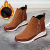 Lengthened Boots Women's Winter Slope-heeled Snow Boots Shoes High-top Single Shoes