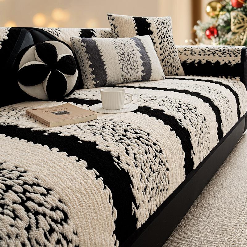 Strictly Selected New Year'S Festive Red Sofa Cushion Plush Autumn And Winter Thickened Seat Cushion Non-Slip New Atmosphere Cover