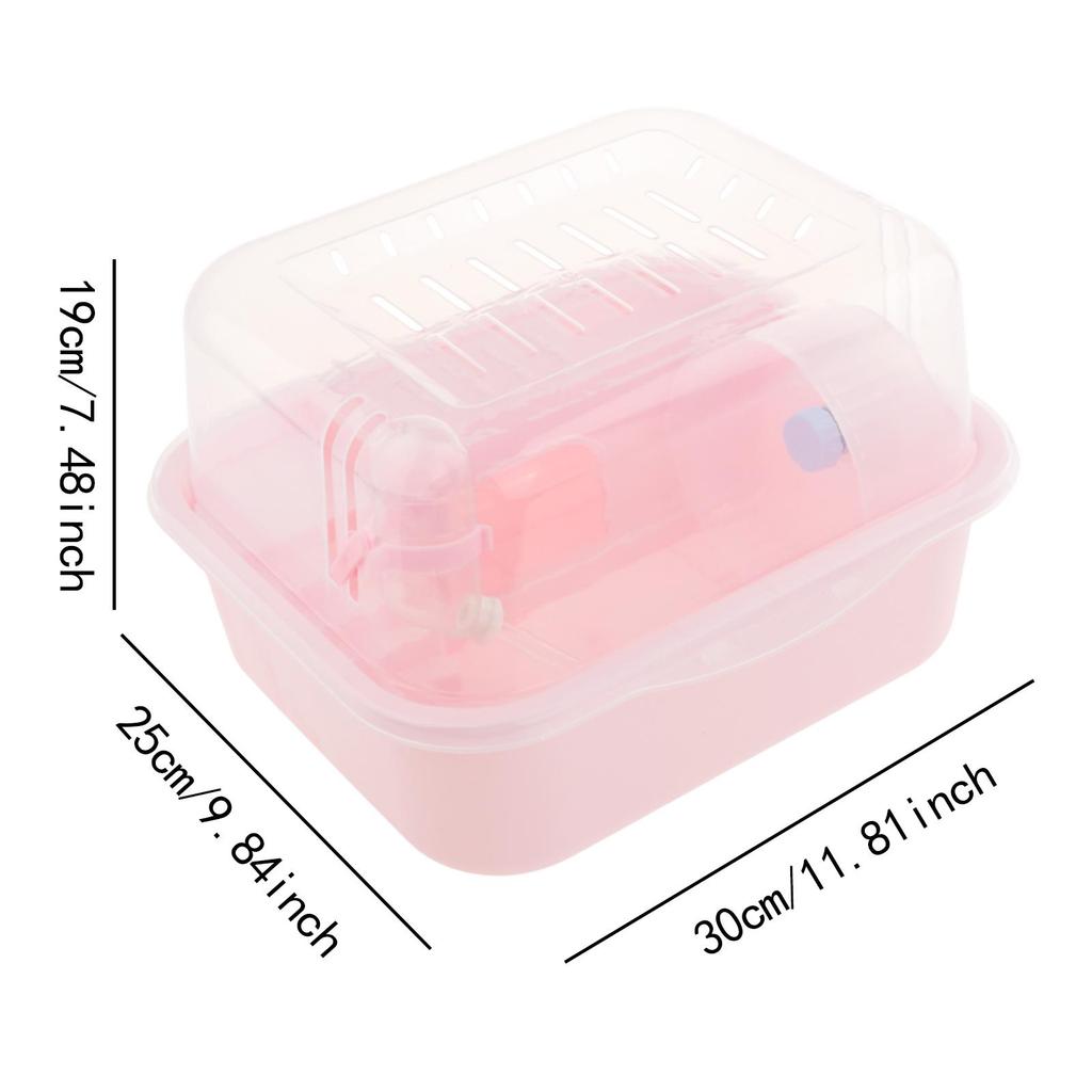 Durable Large Plastic Hamster Enclosure with Hideout and Platform for Guinea Pig Mouse Rat Small Animal Play Area