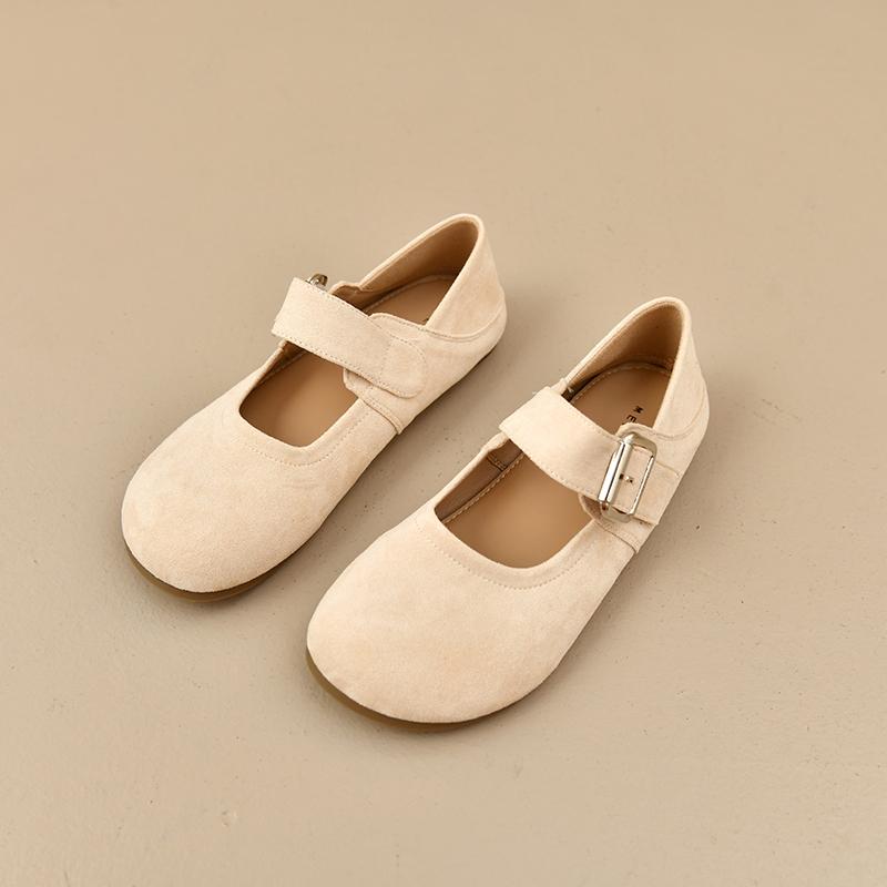 Fashion 2025 New Versatile French Retro Style Flat Single Shoes with One Buckle Strap Women's Soft Sole Shallow Mouth Mary Jane Shoes