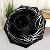 1pc Swirl Design Automatic Open/close Folding Umbrella, Compact Portable Travel Umbrella, Durable Construction yy250804141