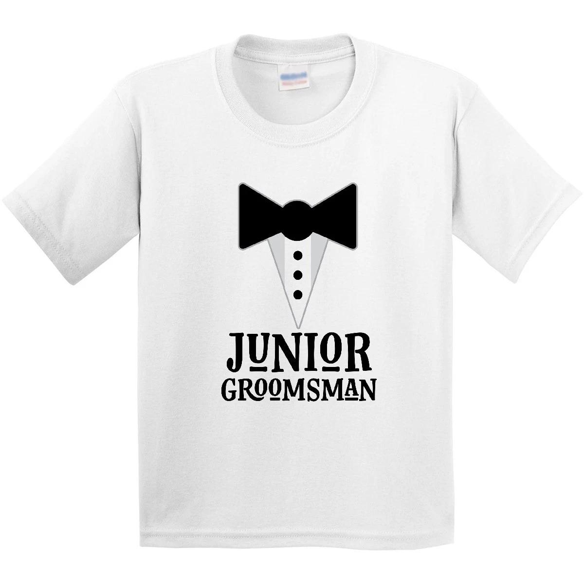 Inktastic Junior Groomsman Bridal Party Wedding Youth T-Shirt Tux Cute Boys Tee 150