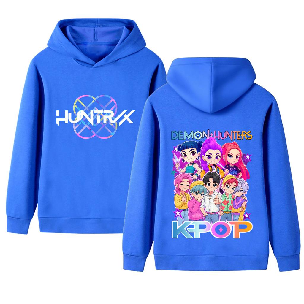 B1201-2 Kids Boys Girls Kpop Rumi Zoey Mira Sajaboys Double-sided Print Long Sleeves Hoodie