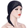 Women India Muslim Stretch Turban Hat Cotton Hair Loss Head Scarf  Wrap