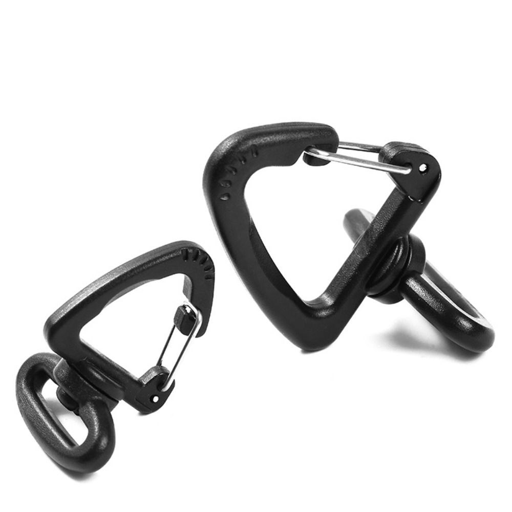 5pcs Black Camping Hiking Keychain Plastic Alloy Spring Quickdraws Hooks New Belt Clip  Outdoor Tool