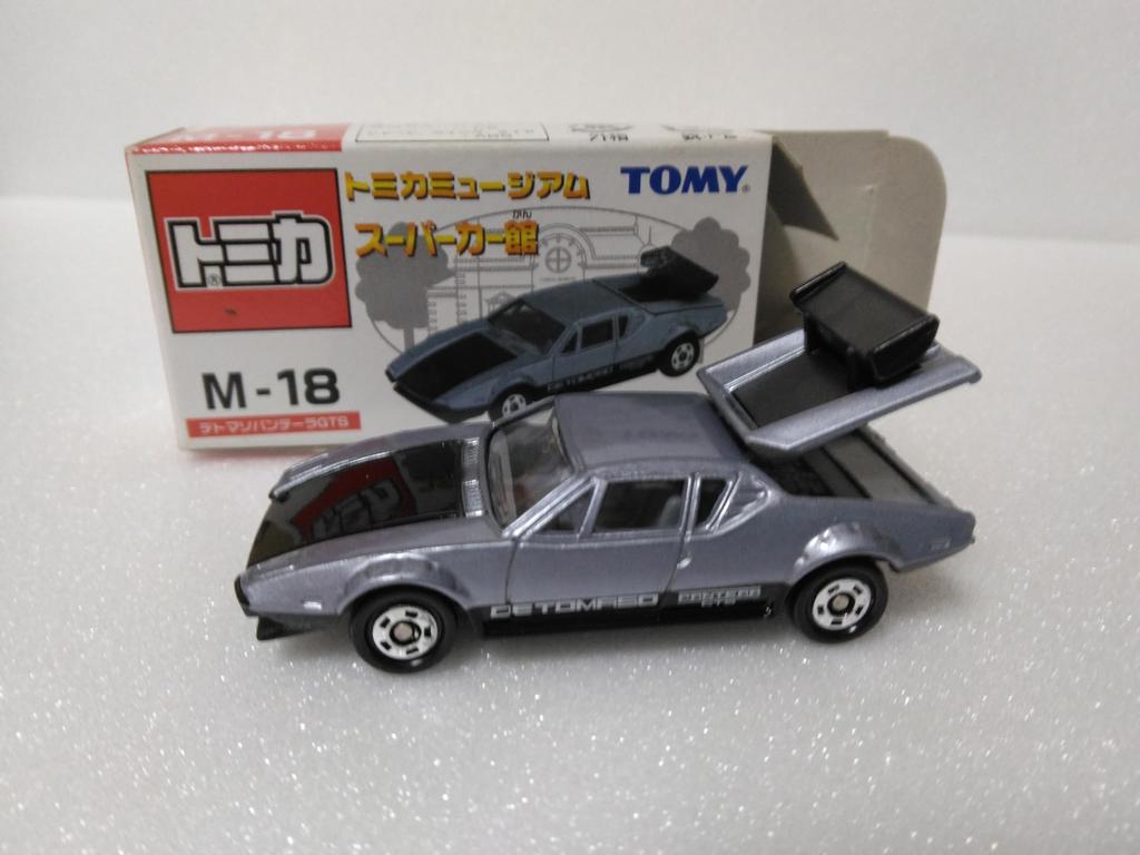 Tomica Museum M-18 DeTomaso Pantera GTS, Gray, Die-cast Minicar, Clear Case Included
