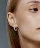Raindrop Jewelry 3.5Mm Tennis Huggies Ring Earrings [S925]