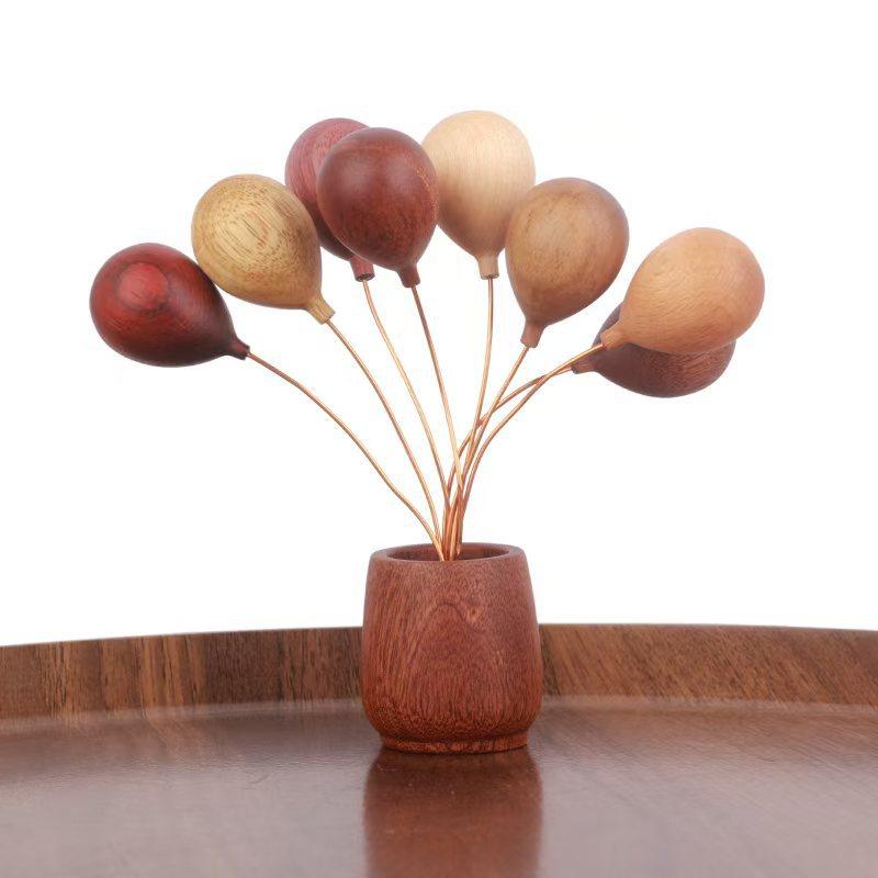 HeMu Log Balloon Small Ornaments Car Ornaments Handmade Creative Home Move New Year Gift Prop Decoration