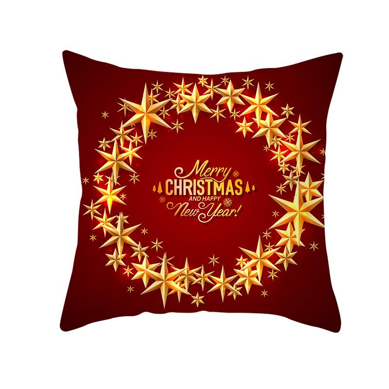 Red Series Christmas Pillow Covers for Home Use, Peach Skin Pillow Covers, Sofa Cushion Covers