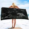 12 Constellations Beach Towel Microfiber Sand Free Mysterious Galaxy Bath Towel Quick Dry Swimming Pool Spa Travel Sport Towels