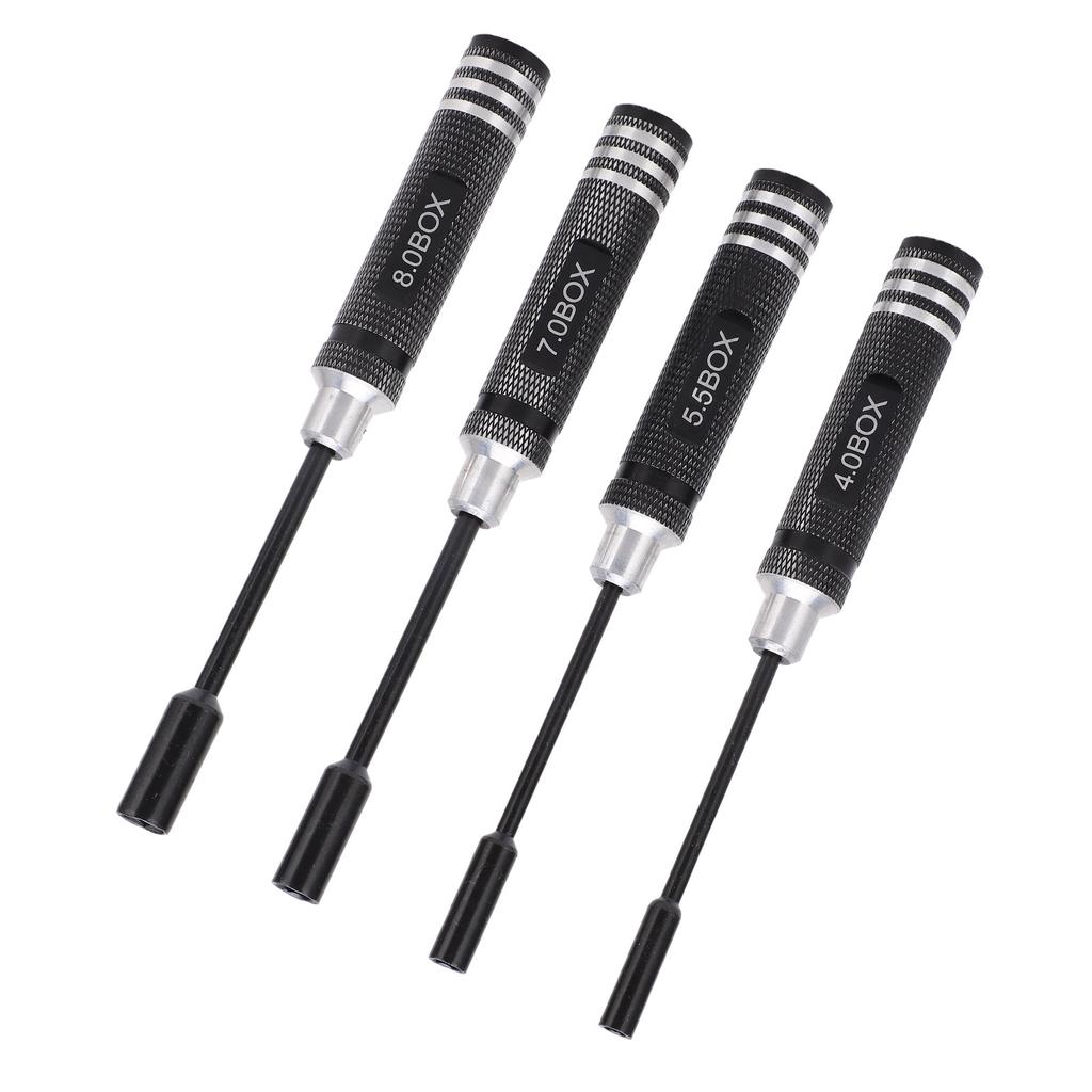 Sekskantmutterdriverhylsesett Fastnøkkelboks Skrutrekkerhylse 4,0 mm 5,5 mm 7,0 mm 8,0 mm med krysshylse