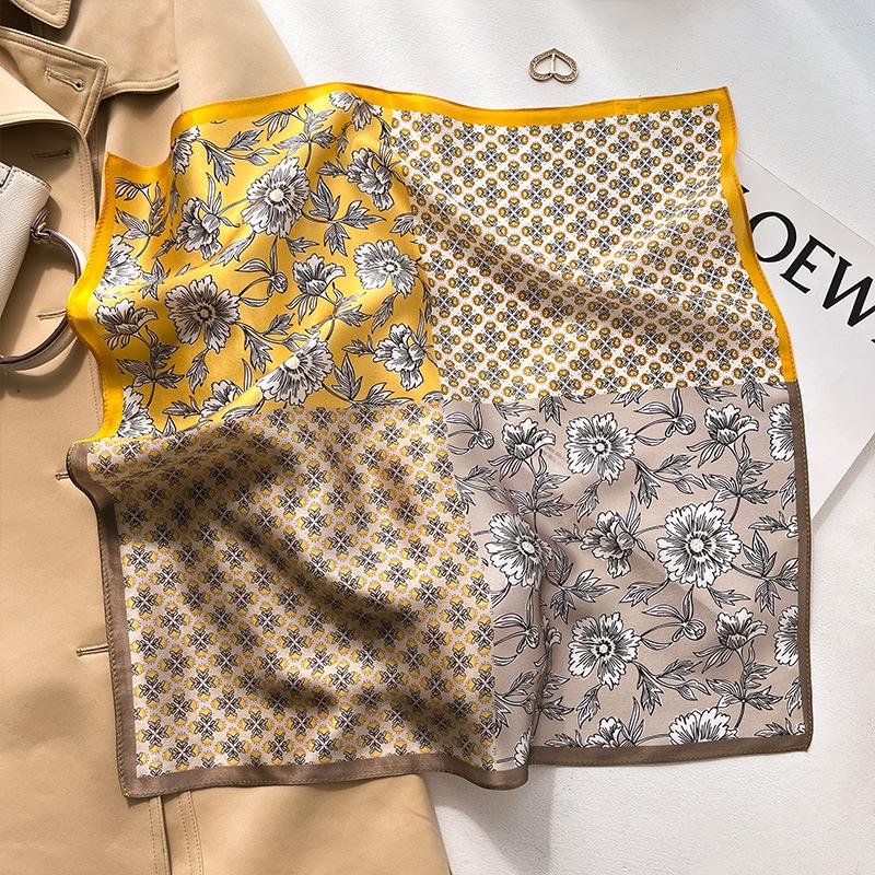 Luxury Brand 100% Real Silk Scarf Women Square Neck Tie Shawls Wraps for Ladies Foulard Scarves Pashmina Female Hijab Bandana