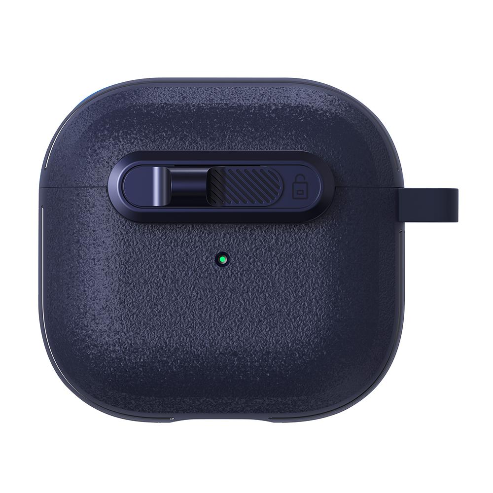 For Apple AirPods 3 Protective Case Lock Buckle Switch TPU + PC Wireless Earphones Cover with Carabiner