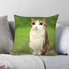 Katze Eule Meowl Meme Quadratische Kissenhülle Polyester Leinen Samt Kreativer Reißverschluss Dekor Auto Kissenbezug
