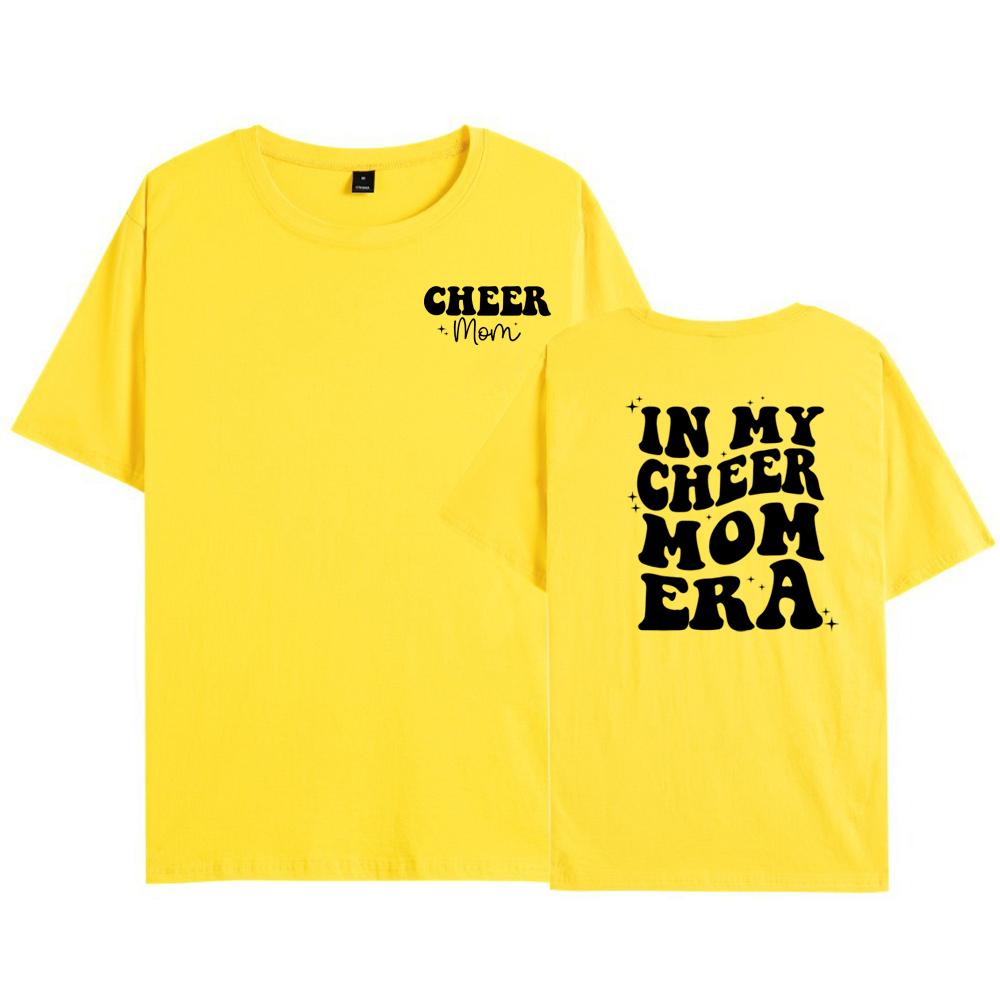 In My Cheer Mom Era T Shirt Cheer Mama Tee Mom Life Tshirt Women Short Sleeve Tshirt Cheerleader Merch Shirt