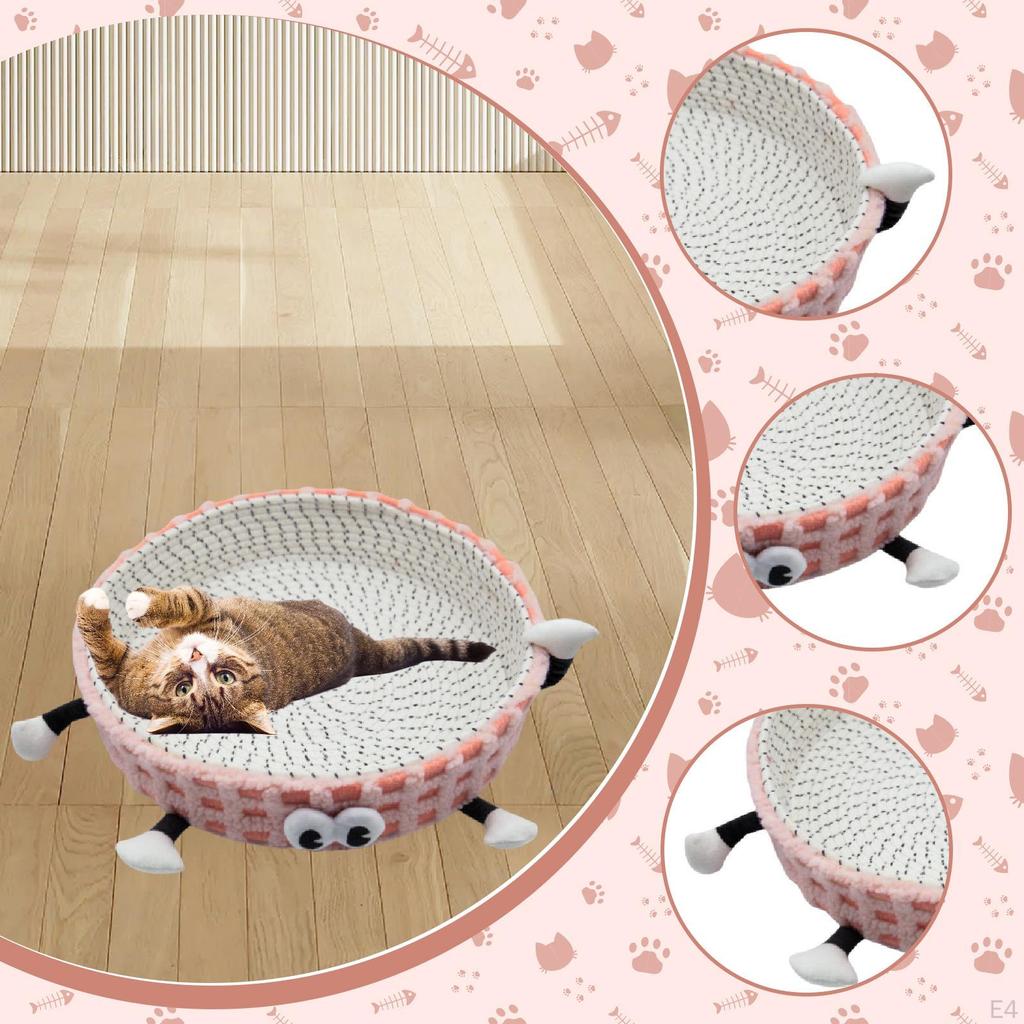 Braided Cat House, Sleeping Bed, Furniture Protector, Hand-Woven Scratching Post, Pet House for