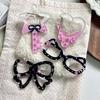 1PC DIY Accessories Cute Ornament Bag Charms Bag Pendants Clear Acrylic Keychain Funny Keyring Y2K Pendants Creative Multicolor