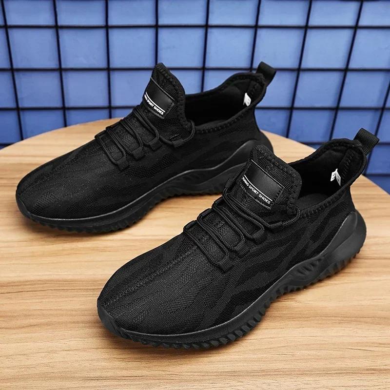 MAEDEF Summer New Men's Shoes Mesh Breathable Comfortable Casual Lace Up Walking Driving Flats Wear-resisting Male Sports Shoes
