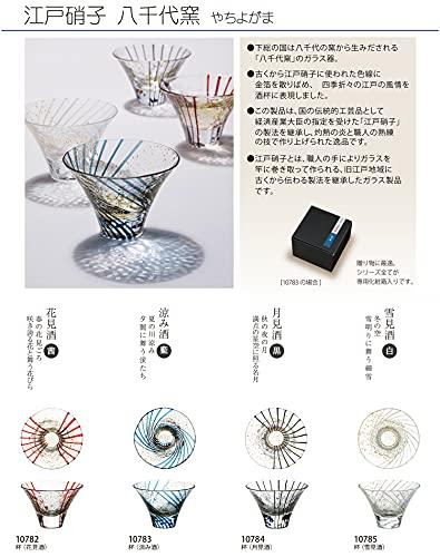 Toyo Sasaki Glass Edo Glass Yachiyo Kiln Hanami Sake Cup, 80ml, Made in Japan, Sake Glass, Gift, Present, 10782
