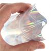 100Pcs Iridescent Zip Lock Bags Pouches Cosmetic Plastic Laser Iridescent Bags Holographic Makeup Bags Hologram Zipper Bags