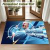 Crystal Velvet Square Rug Custom NameErling Haaland Pattern Non Slip Home Floor Decor Rug