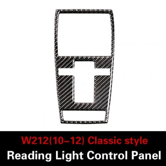 Carbon Fiber For Mercedes Benz C E Class W204 W212 Car Reading Light Control Panel Trim Frame Sticker Auto Interior