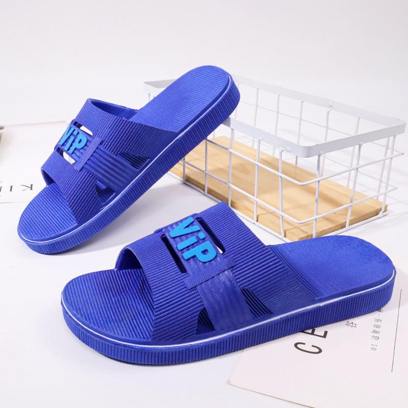 [Automatische Verteilung exklusiv] Sommer neue Ein-Wort-Schlappen Zuhause Badezimmer rutschfeste Hausschuhe integrierte weiche Herren coole Hausschuhe