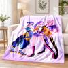 Kpop Demon Hunters Flannel Throw Blanket Soft Warm Cozy For Sofa Bed Indoor Home Bedroom Use
