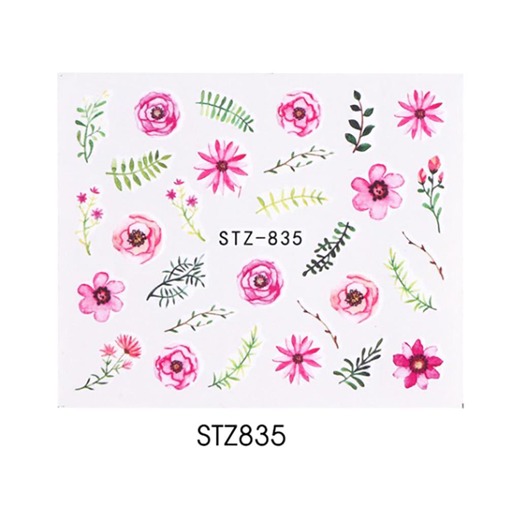 Water Transfer Sticker Decals Flower Leaf Summer DIY Manicure Decor