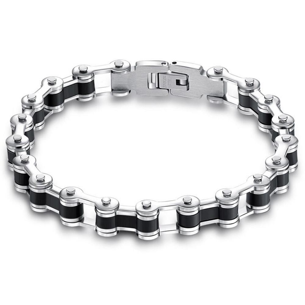 Top Quality Stainless Steel Biker Bracelet  Men's Motorcycle Chain Punk Rock Male Bracelet Biker Bicycle Bracelets for Men