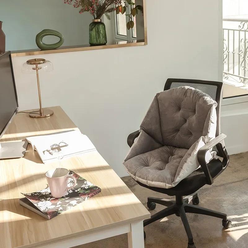 1PC Cushion Office Chair Four Seasons Universal Cushion Backrest One Piece Thickened Winter Chair Cushion 40x48/48x52cm