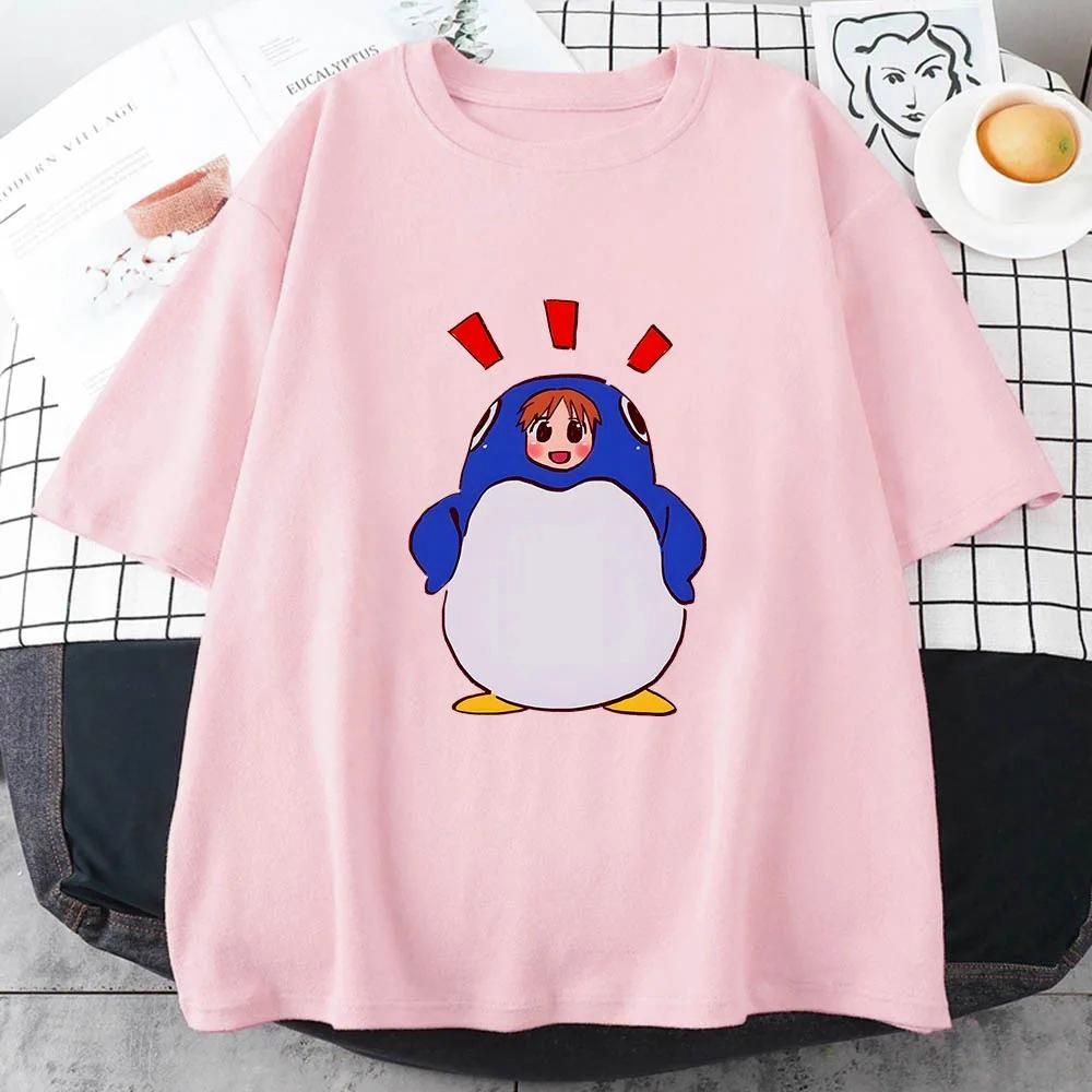 Azumanga Daioh Chiyo Mihama Tshirts Women Summer Penguin Japanese Anime Tshirts Kawaiicute Short Sleeve Streetwear Tee Tops