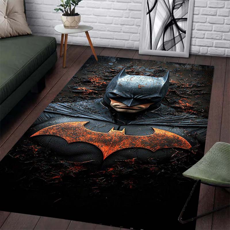 Batman Pattern Rug - Non-slip Kitchen and Outdoor Rug, Yoga Rug, Home and Bedroom Decoration, Birthday Gift