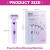 Rechargeable Body Hair Shaver Multifunctional Electric Hair Removal Device Arm Leg Face Shaving Tool For Smooth Shaving