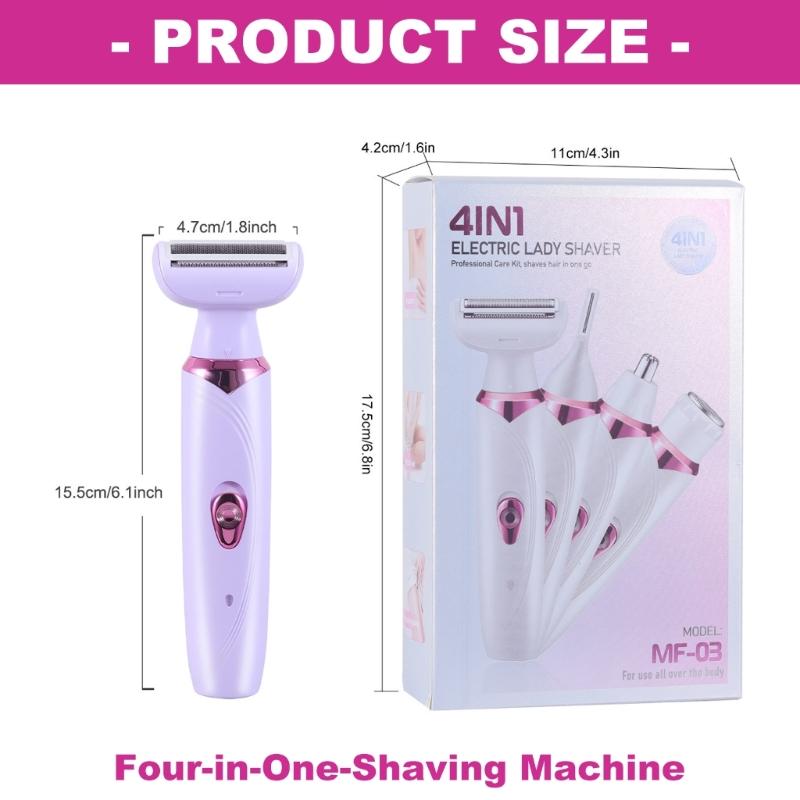 Rechargeable Body Hair Shaver Multifunctional Electric Hair Removal Device Arm Leg Face Shaving Tool For Smooth Shaving