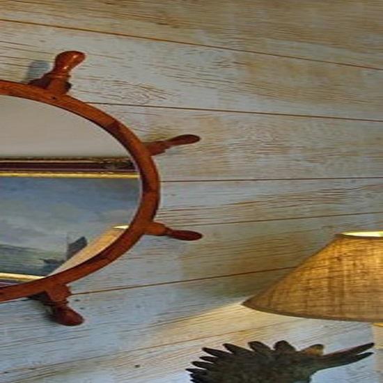91.44 Cm Nautical Ship Wheel Wall Mirror Wall Hanging Captain Boat Pirate Home Office Decor Gift