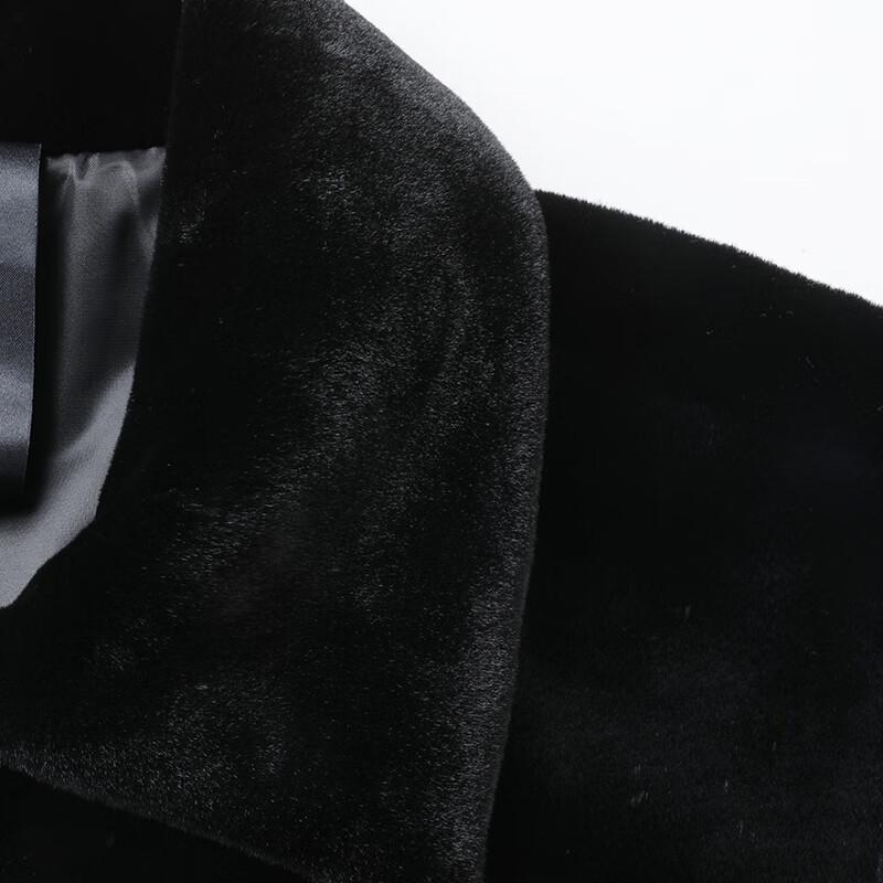 Men's Plus Size Faux Mink Velvet Lapel Jacket
