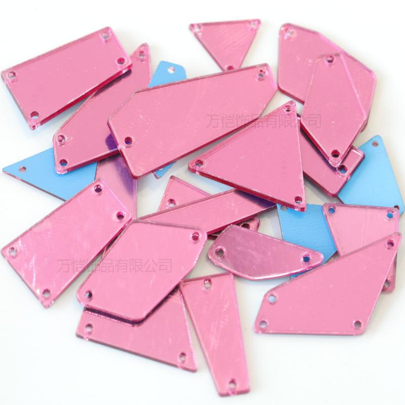 Acrylic Hand Seam Drill, Flat Bottom Special-Shaped Mirror Diy Clothing Decoration Jewelry Mirror Accessories Seam Drill