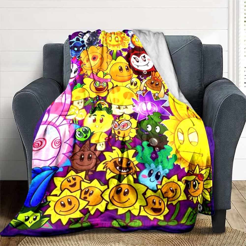 Plants Vs. Zombies Blanket Warmthful Decor Perfect for Sofa Office Chair Bedding for All Occasions Modern Ideal Gift for Friends Family Couples Picnic