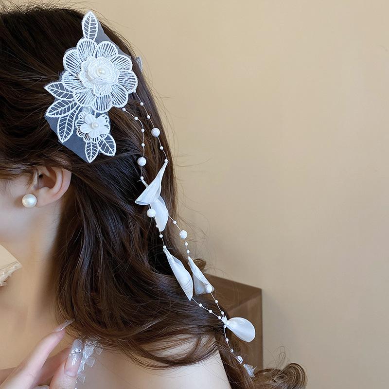 Holiday style retro silver diamond-encrusted wind fringed hair accessories ethnic style bangs hairpin BB clip headgear travel
