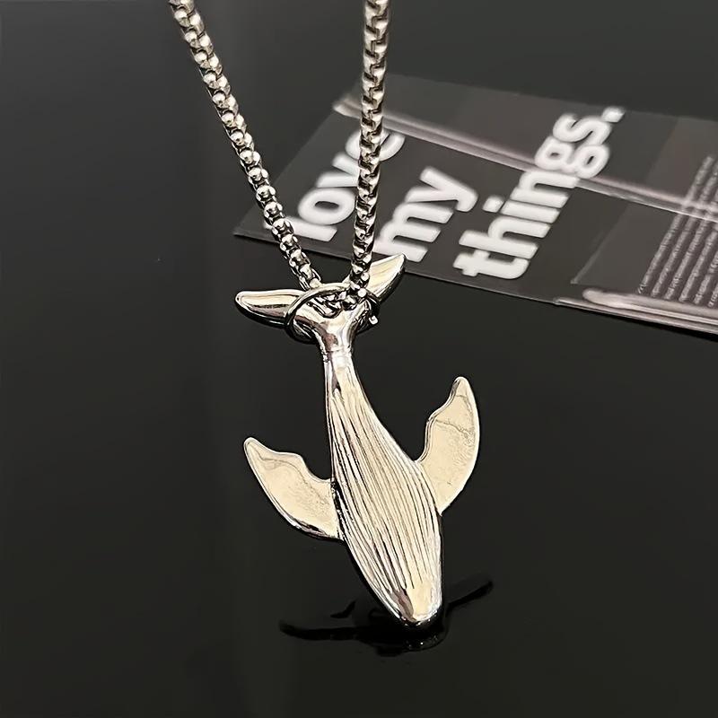 Whale Luo Eenvoudige Walvis Heren- en Dames Trui Accessoires Trui Ketting Lichte Luxe Ketting