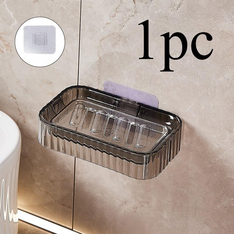 Plastic Soap Rack Wall Mounted Soap Rack Drainage Soap Tray Simple Soap Storage Rack In Home Bathroom Kitchen Storage Box Rack
