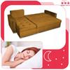 Varius Corner Sofa Bed with Sleeping Function Family Furniture Cornea Golden Yellow