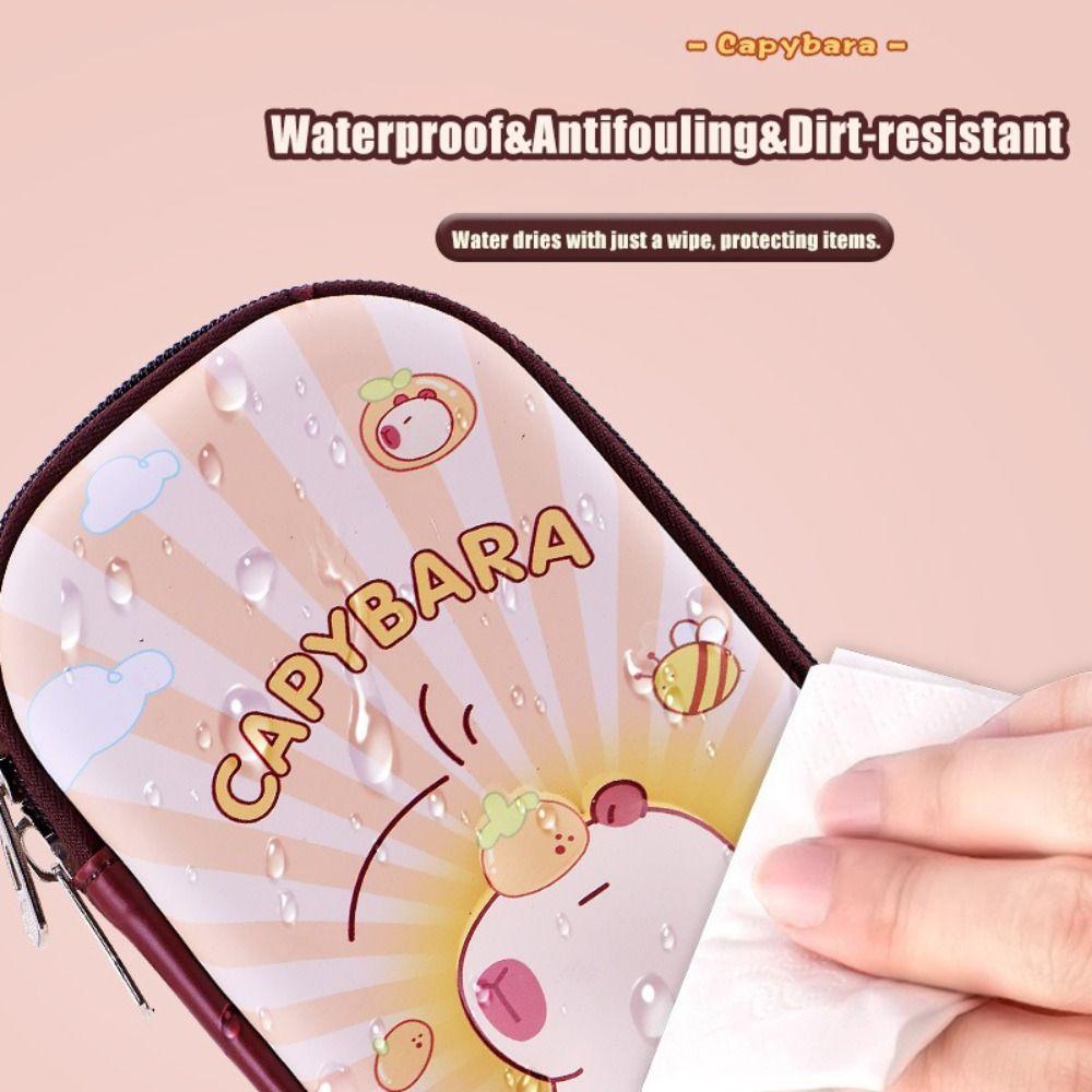 Large Capacity Pen Bag Double Layer Zipper Stationery Storage Box Dirt-proof Pencil Case  Student