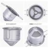 Boundless Voyage Titanium Coffee Dripper - No Paper Filters Needed - Coffee Filter Holder - 1-4 Cup Capacity - Paperless Coffee Drip - Mesh Filter - L