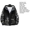 Men Hoodie Jacket Camouflage Patchwork Loose Windbreaker Spring Autumn Washable Zipper Outwear Streetwear
