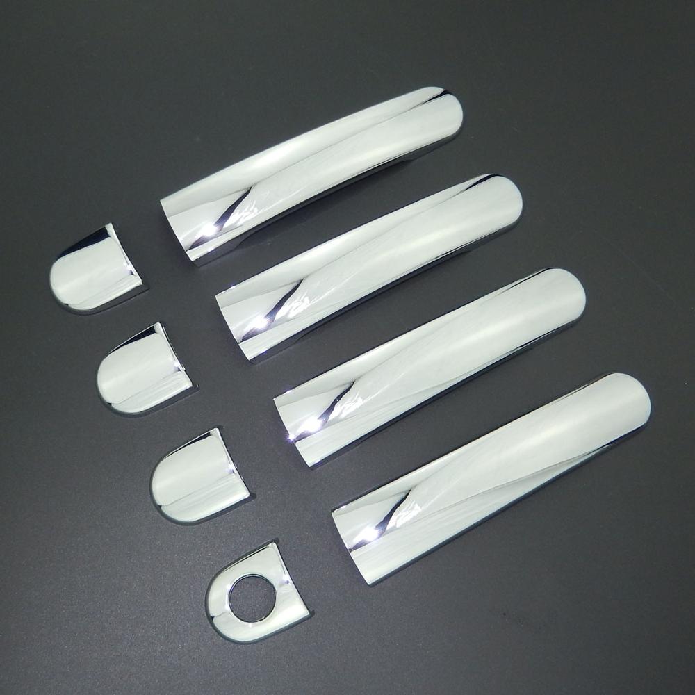 For Skoda Octavia A5 MK1 MK2 2000 2013 ABS Chrome Door Handle Cover & Door Bowl Cover 2006 2007 2008 2009 2010 2011